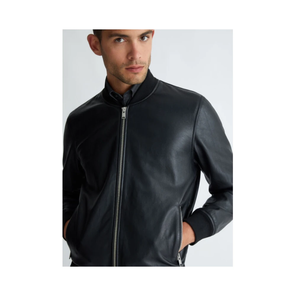 Liu Jo Leren Bomberjack Array Groot Black Heren