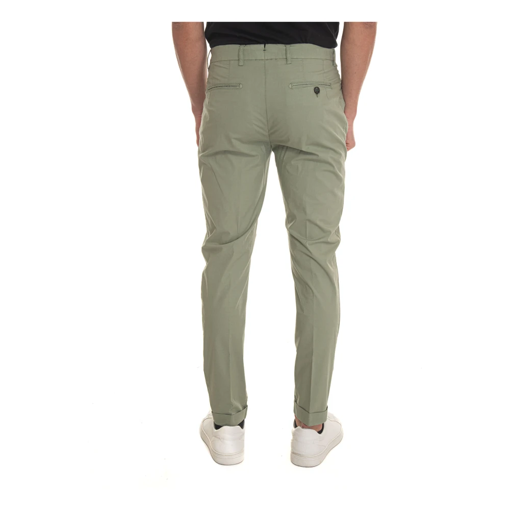 Berwich Stone Washed Retro-GD Chino Broek Green Heren