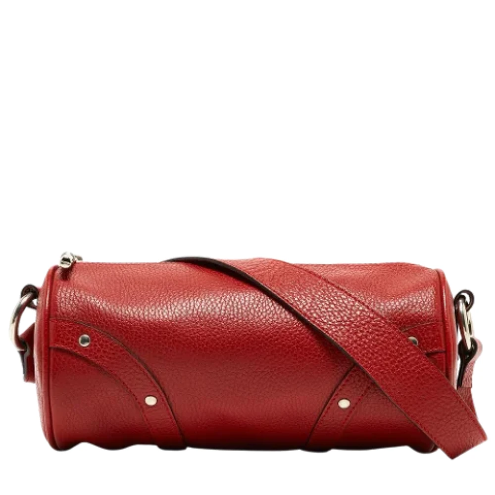 Burberry Vintage Pre-owned Leather shoulder-bags Red Dames