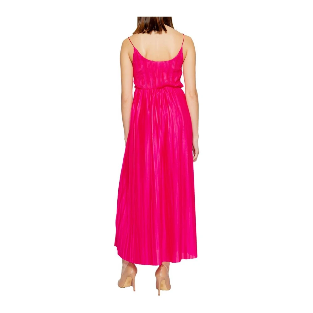 Only Multicolor Lange Polyester Jurk Lente Zomer Collectie Pink Dames