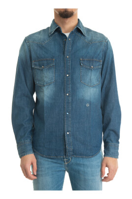 chemise-en-denim-slim-fit-avec-boutons-pression
