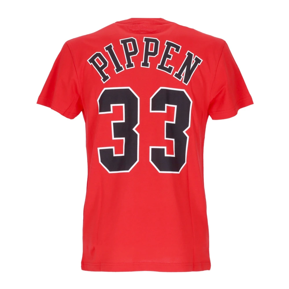 Mitchell & Ness Chicago Bulls Tee Scottie Pippen No 33 Red Heren