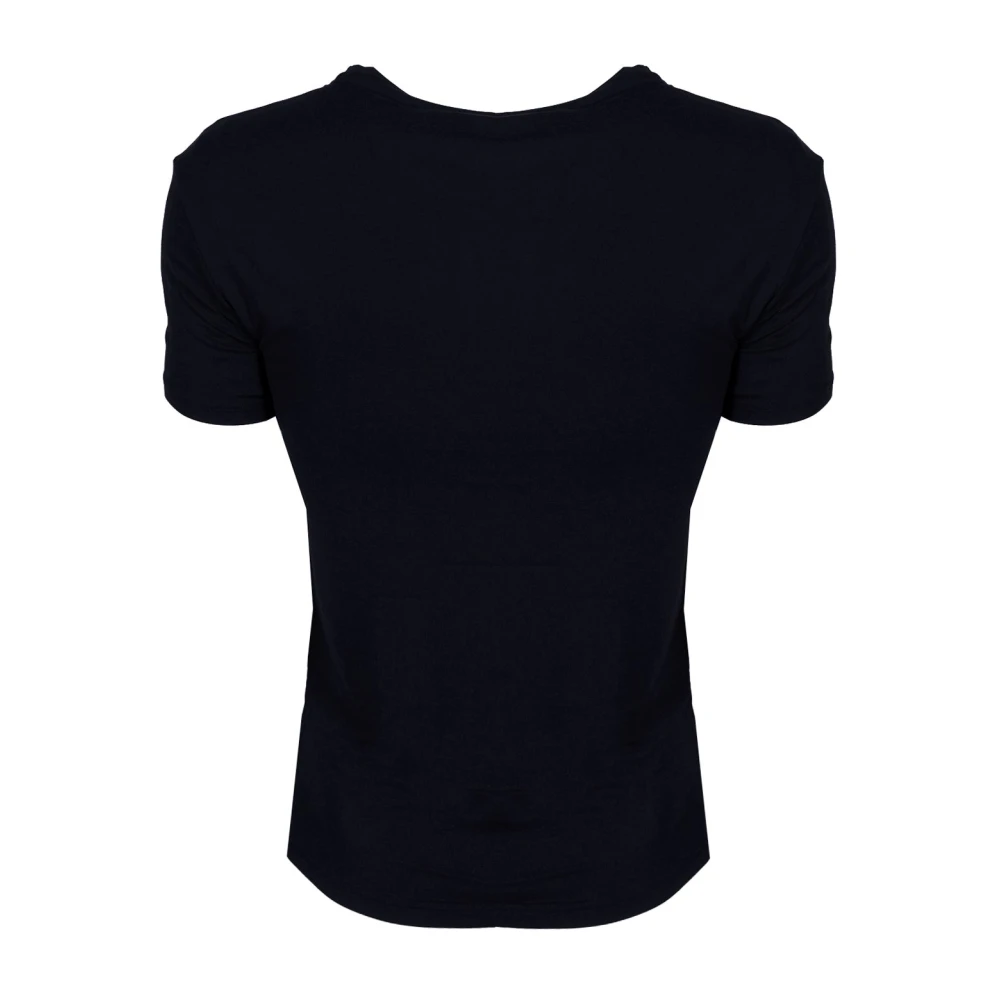 Emporio Armani Klassiek Ronde Hals Logo T-shirt Blue Heren
