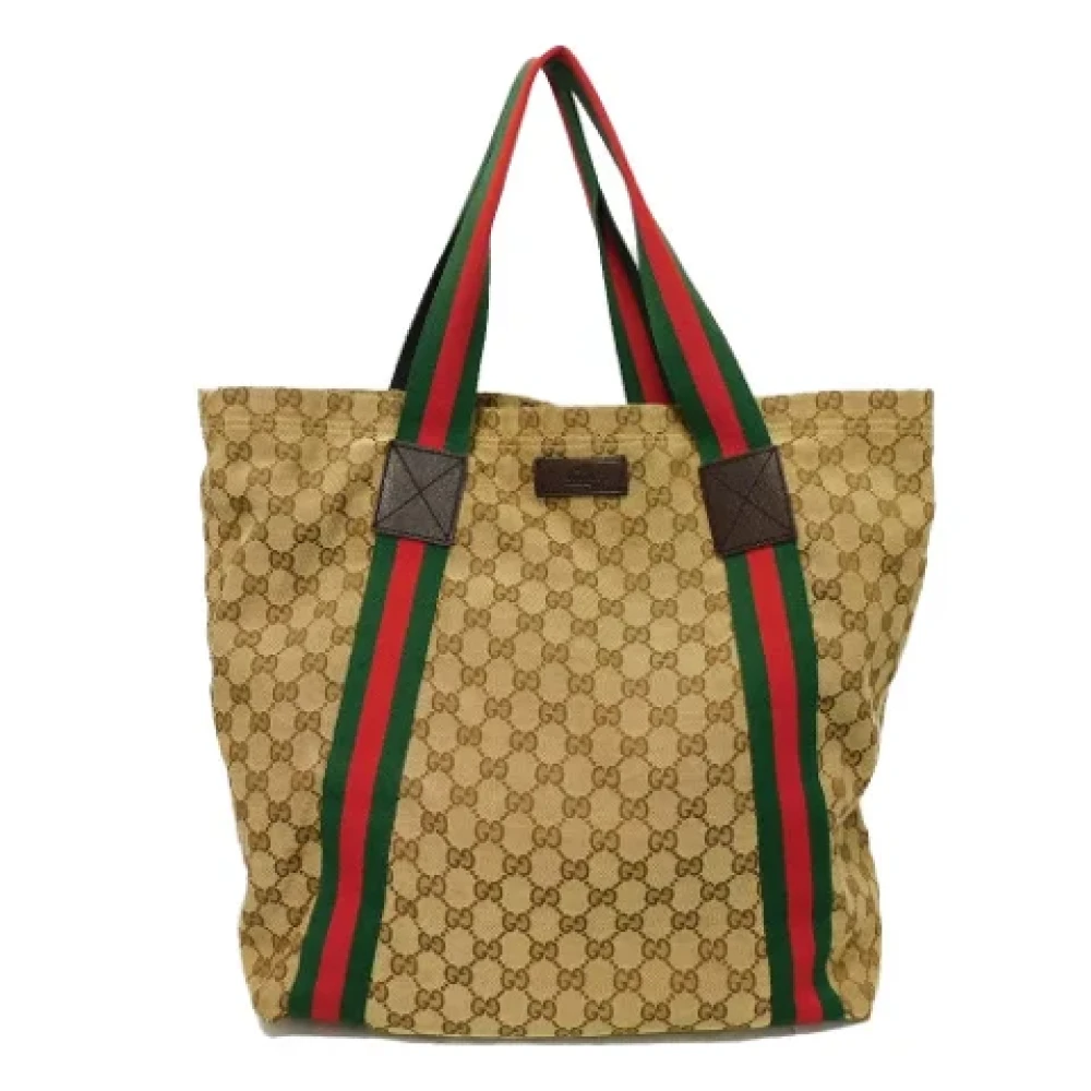 Gucci Vintage Pre-owned Canvas totes Beige Dames