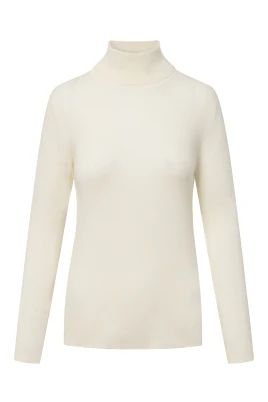Grå Melange Turtleneck Tröja