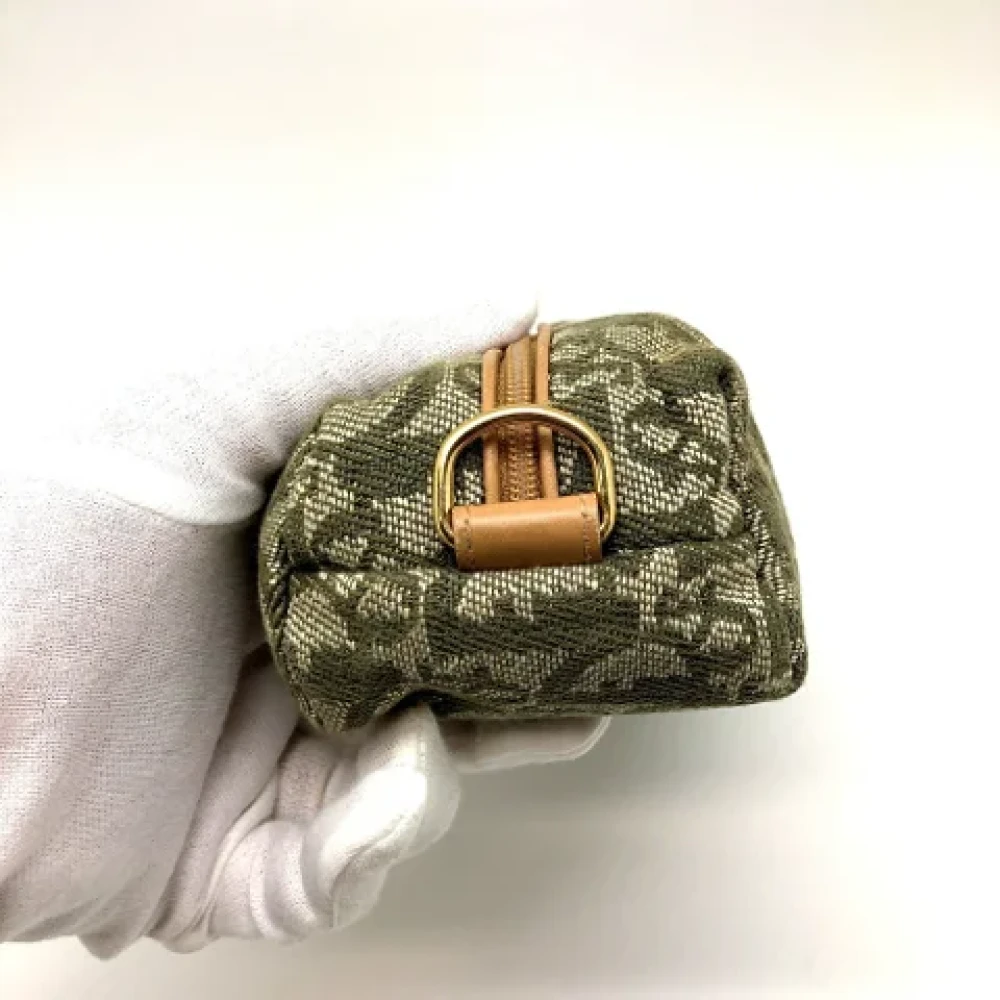 Dior Vintage Pre-owned Canvas wallets Green Dames