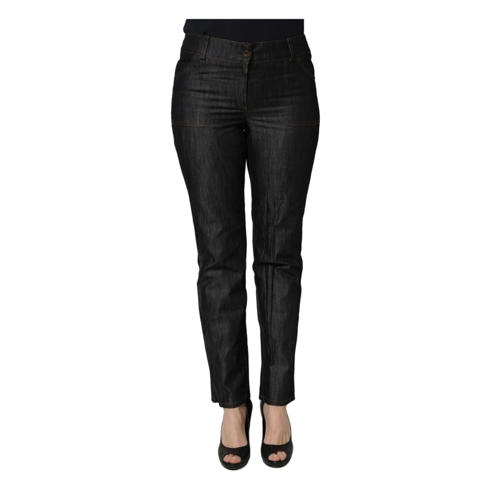 Bencivenga , Slim-Fit Trousers, Female, Black, 4XL, Mid Waist Skinny Denim
