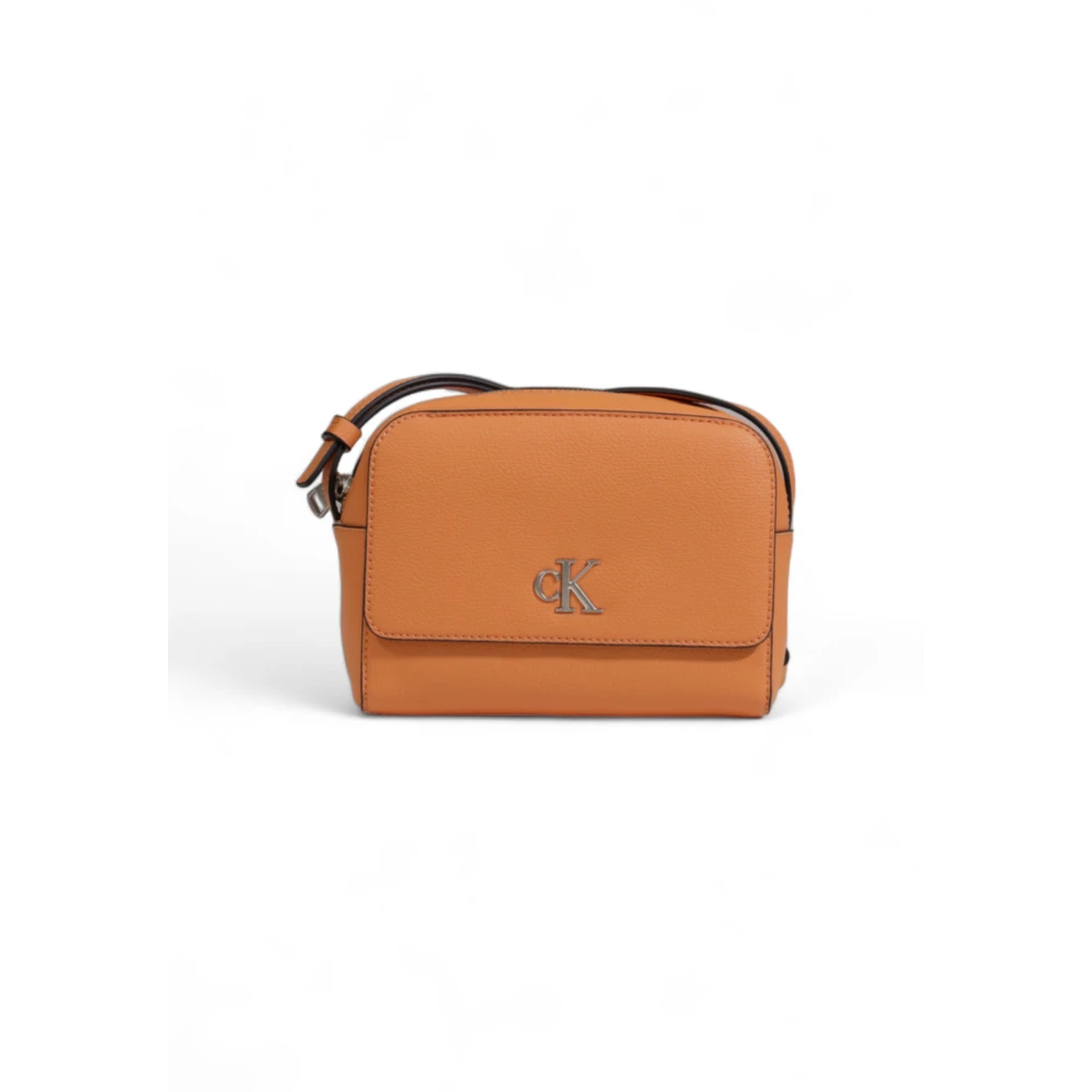 Calvin Klein Jeans Stijlvolle Dames Tas Herfst Winter Collectie Orange Dames