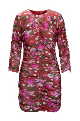 silk-floral-dress-with-gathered-motif