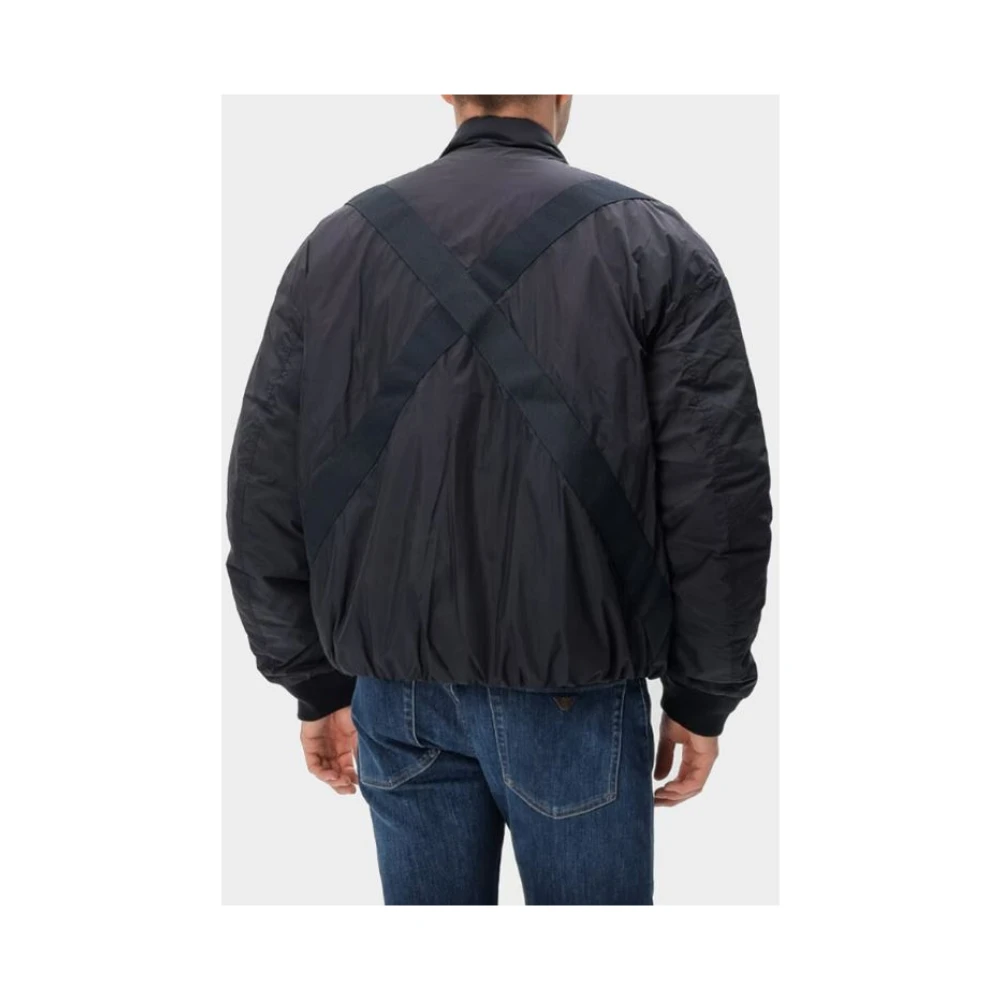 Emporio Armani Omkeerbare Gewatteerde Jas Blauw Blue Heren