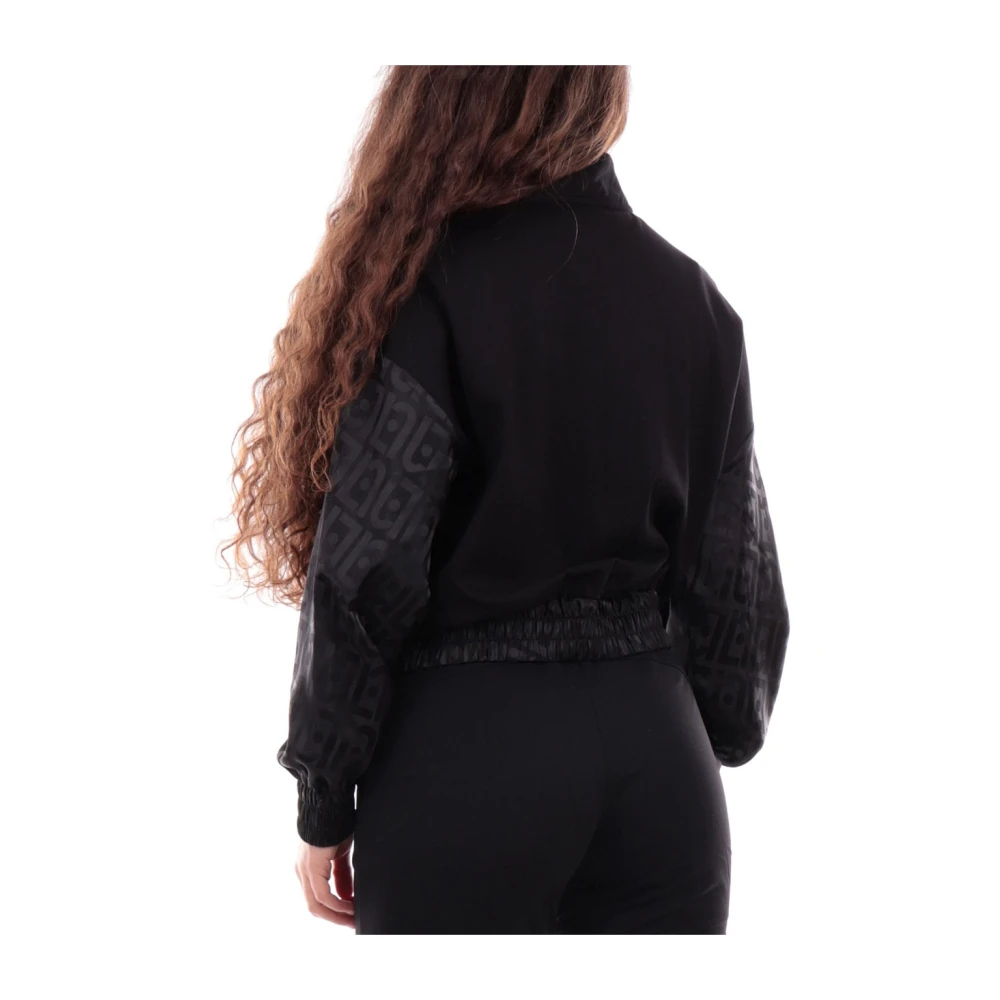 Liu Jo Zwarte Zip Sweatshirt voor Vrouwen Black Dames