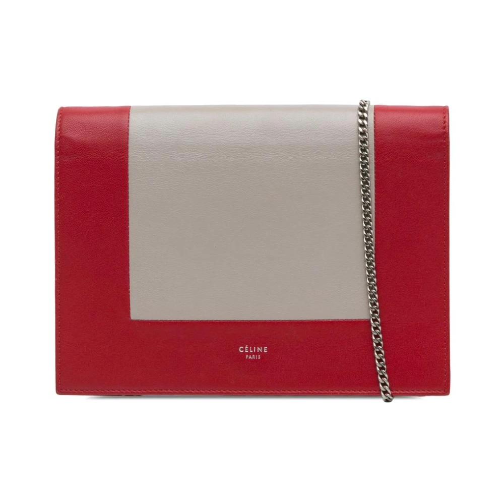 Celine Vintage Women's Red Vintage Cross Body Bags, One Size, Pre-Owned Celine Walletonchain Bag