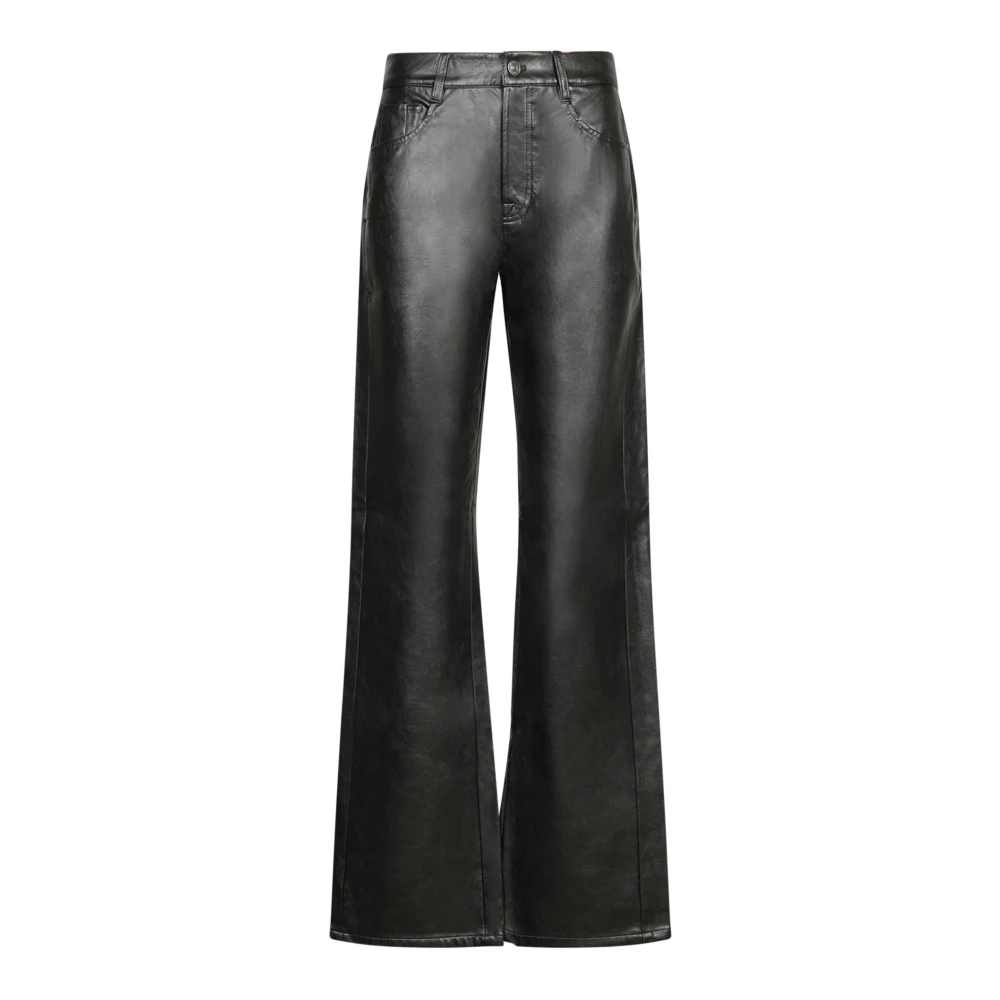7 For All Mankind Wijde Broek Zomerse Stijl Black Dames