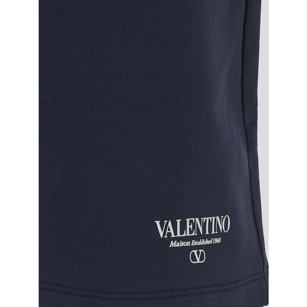 Valentino Katoenen Casual Shorts Blue Heren