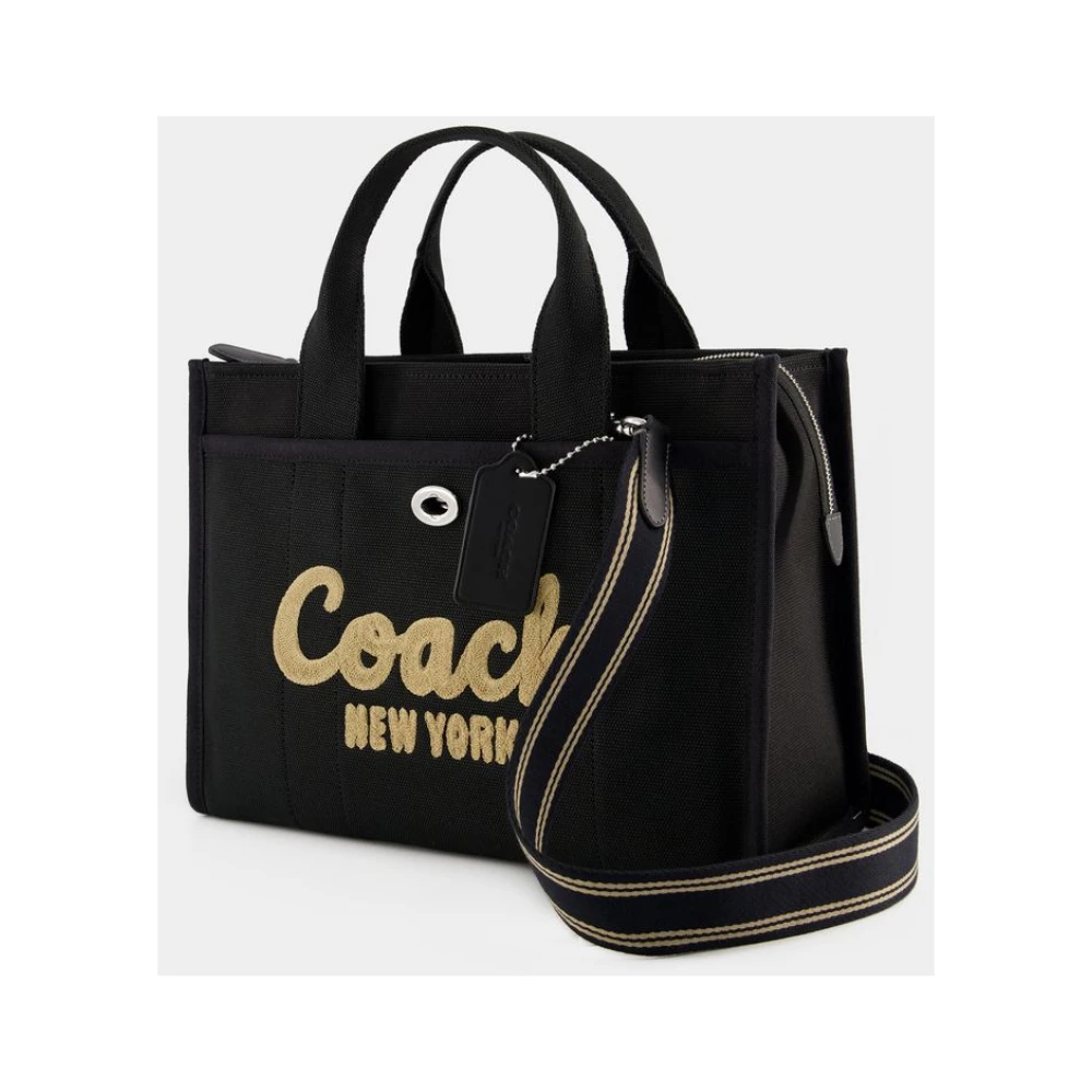 Coach Canvas Zwarte Cargo Tote Tas Black Dames