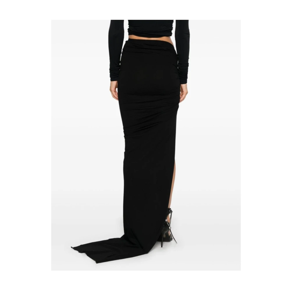 Rick Owens Zachte Maxi Rok voor Vrouwen Black Dames