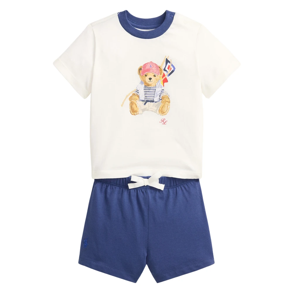 Ralph Lauren Boys Multicolor Polo Bear T-Shirt And Shorts Set