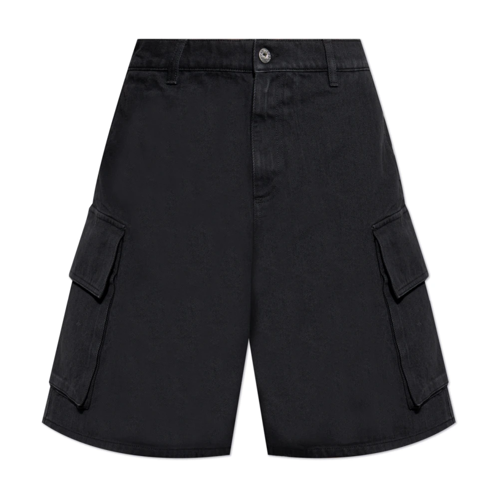 JW Anderson Zwarte Cargo Shorts met Zakken Black Heren