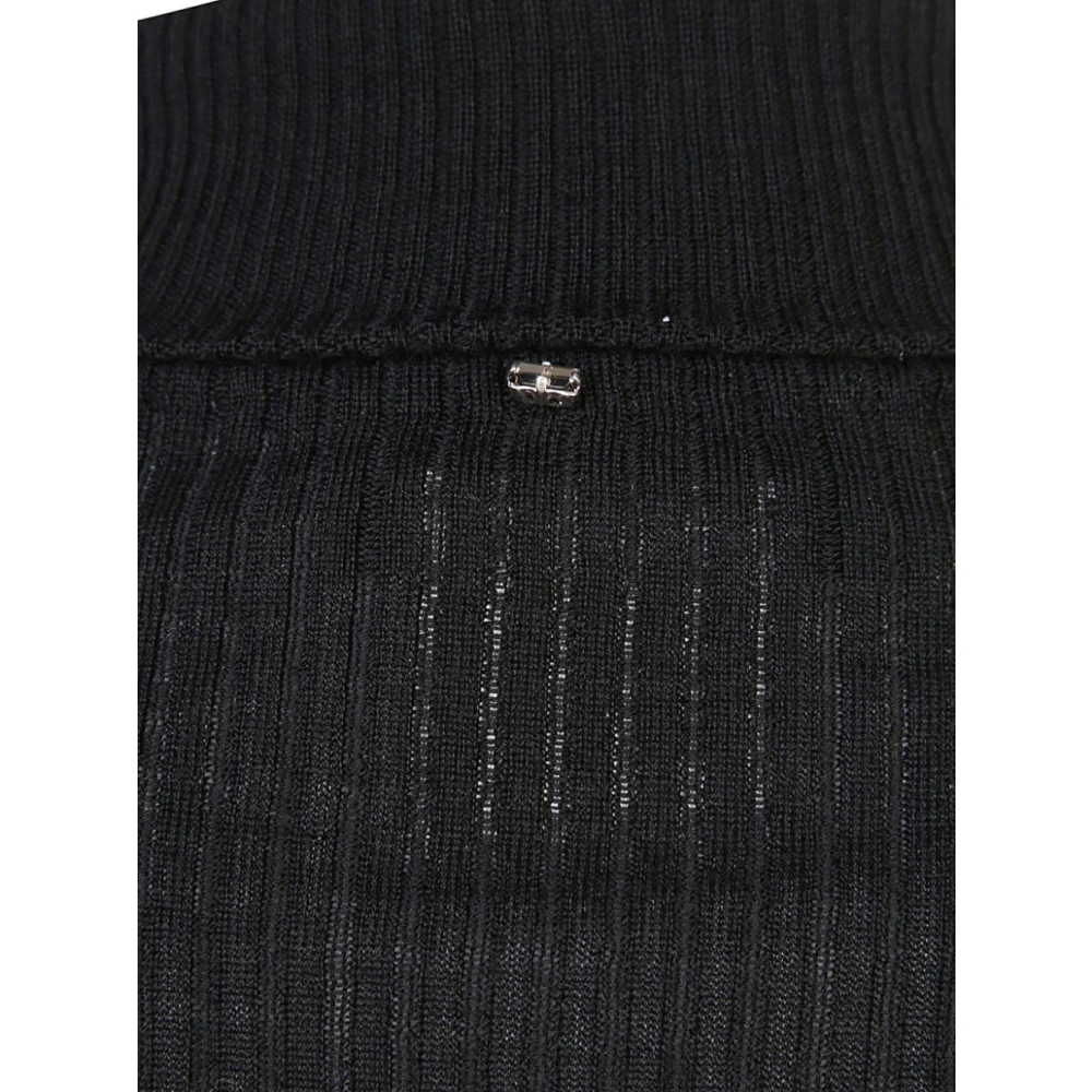 SPORTMAX Zwarte Coltrui Gebreide Kleding voor Vrouwen Black Dames