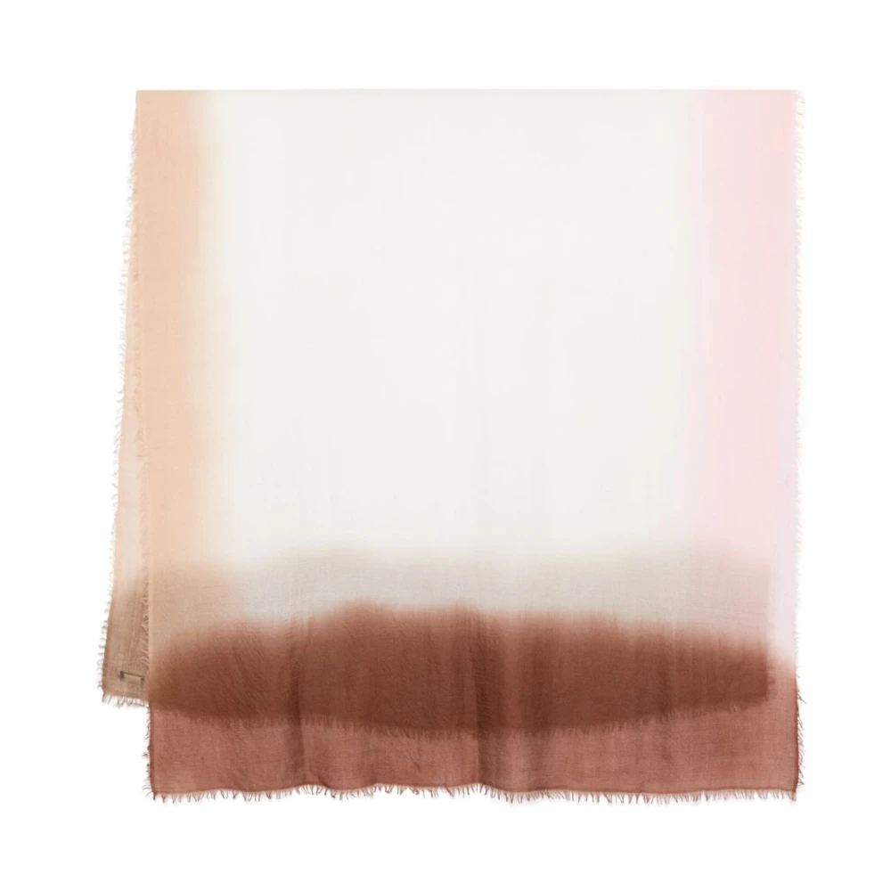 Faliero Sarti Luxe Roze Bruine Sjaal Multicolor Dames