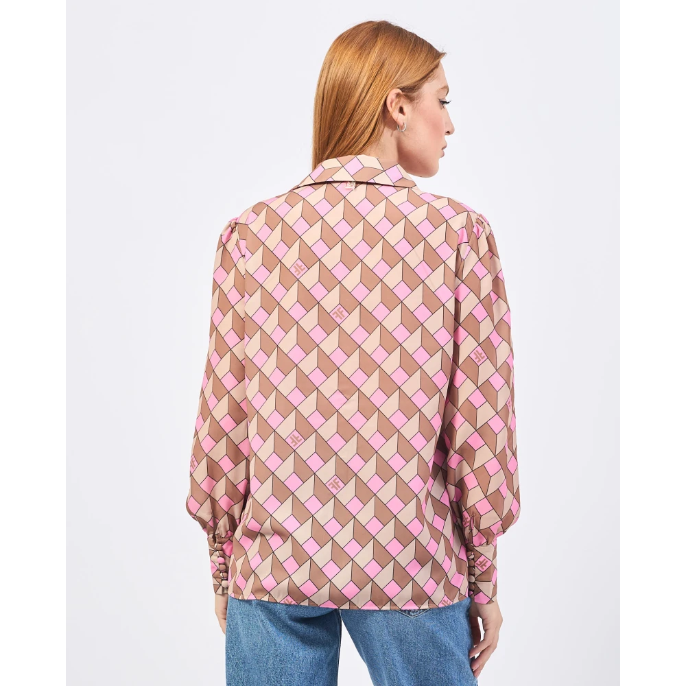 Fracomina Abstract Patroon Klassieke Shirt Multicolor Dames