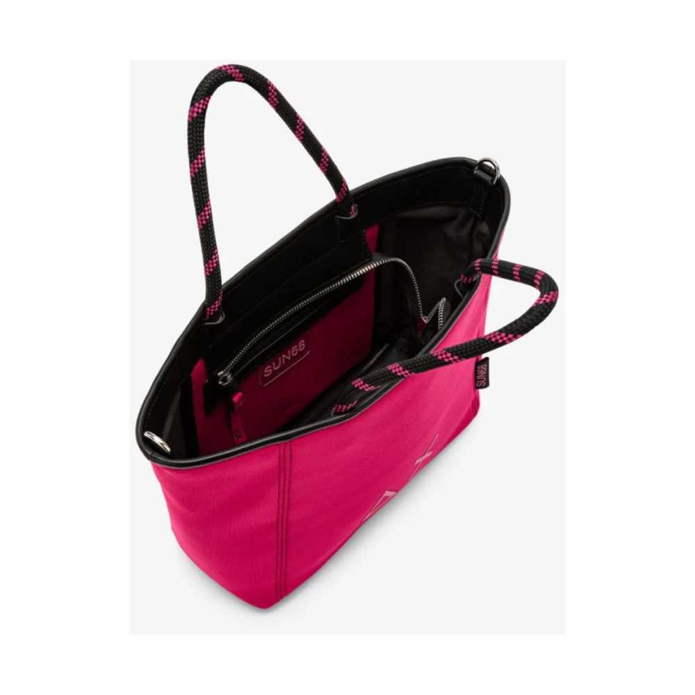 Sun68 Scuba Winkelmandje met Grosgrain Details Purple Dames