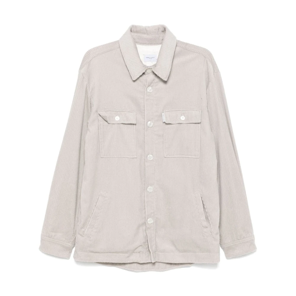 Family First Corduroy Button-Up Shirt Grijs Gray Heren
