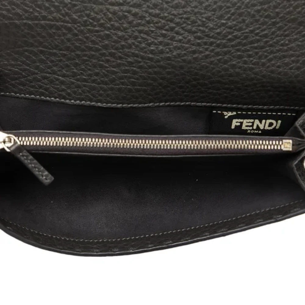 Fendi Vintage Pre-owned Leather wallets Gray Dames