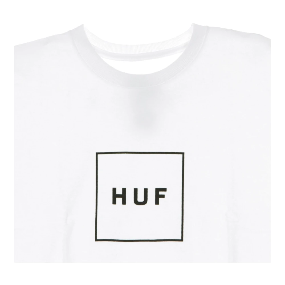 HUF Logo Heren T-shirt Wit White Heren