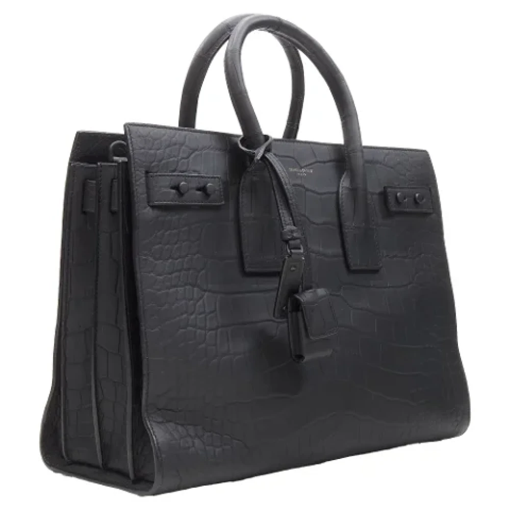 Yves Saint Laurent Vintage Pre-owned Leather shoulder-bags Black Dames