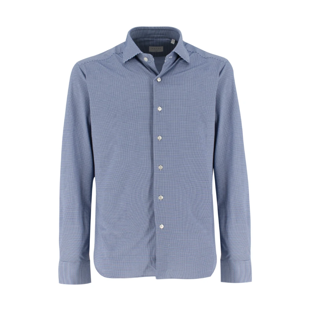 Xacus No Iron Slim Fit Overhemd voor een Perfecte Look de Hele Dag Blue Heren