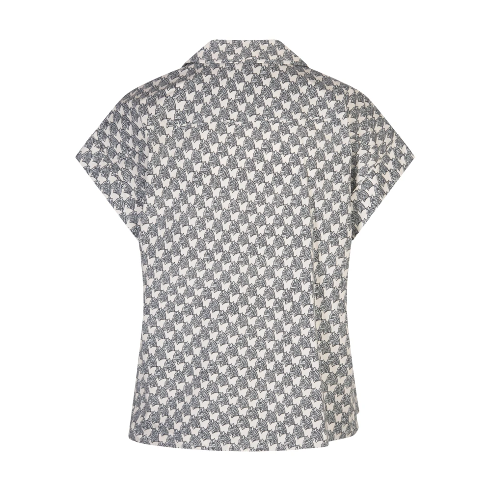 TORY BURCH Witte Camp Shirt Black Dames