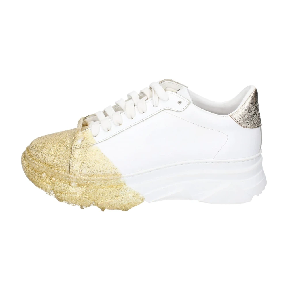 Stokton White Sneakers, Female, 4 Uk, Leather Women's Trainers