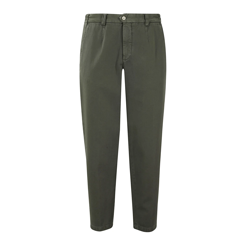Briglia Platte buikbroek in twill katoen Green Heren