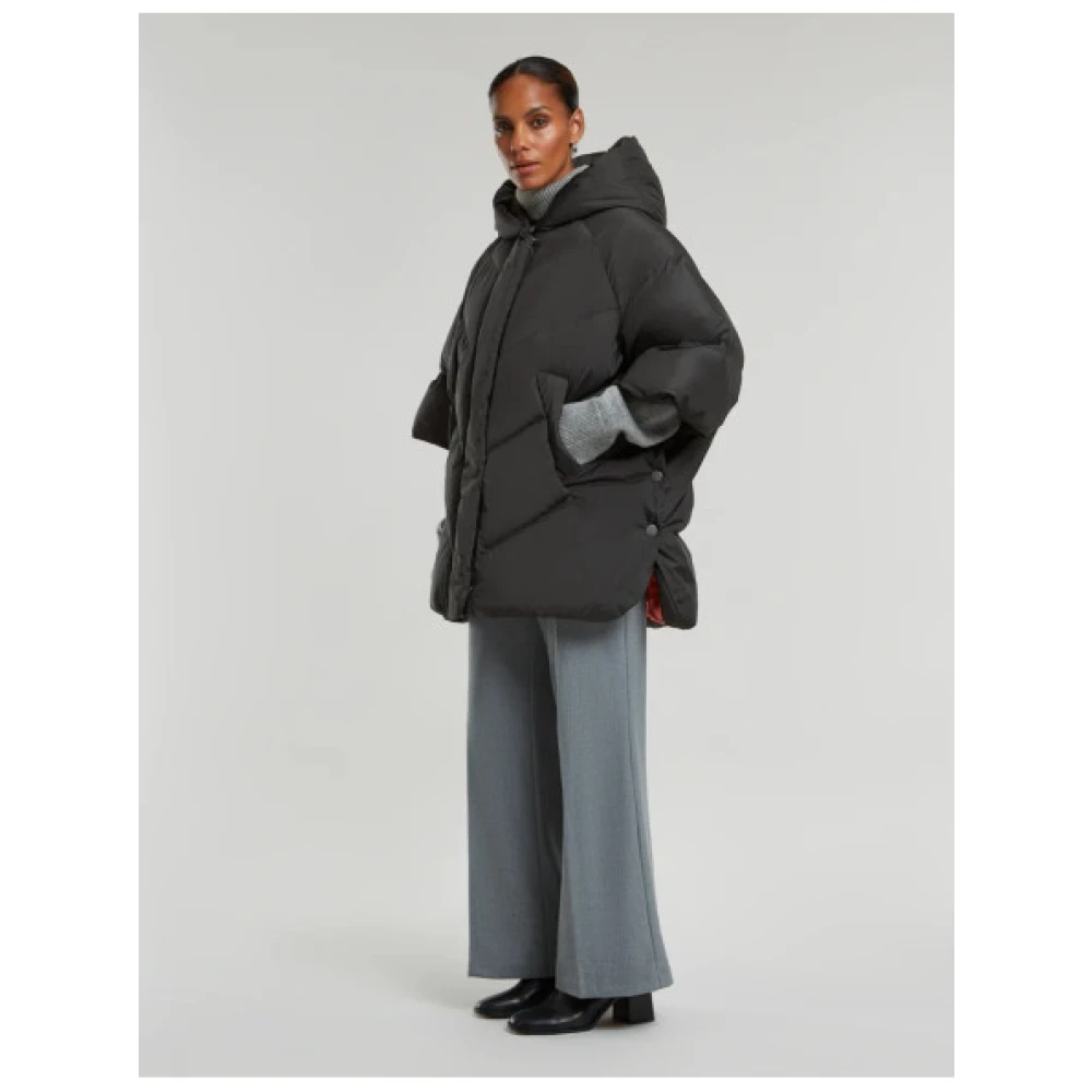 Creenstone Donscape met capuchon en rits Black Dames