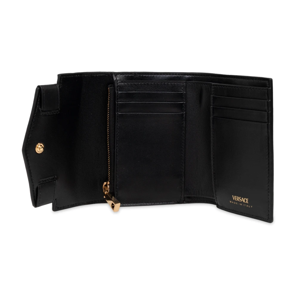 Versace Portemonnee met logo Black Dames