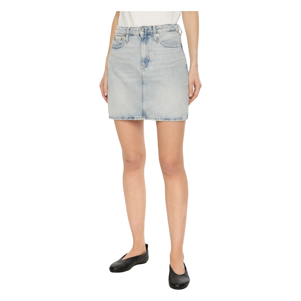 Calvin Klein Jeans Women's Blue Denim Skirts,, Classic Mini Skirt For Every Occasion W26