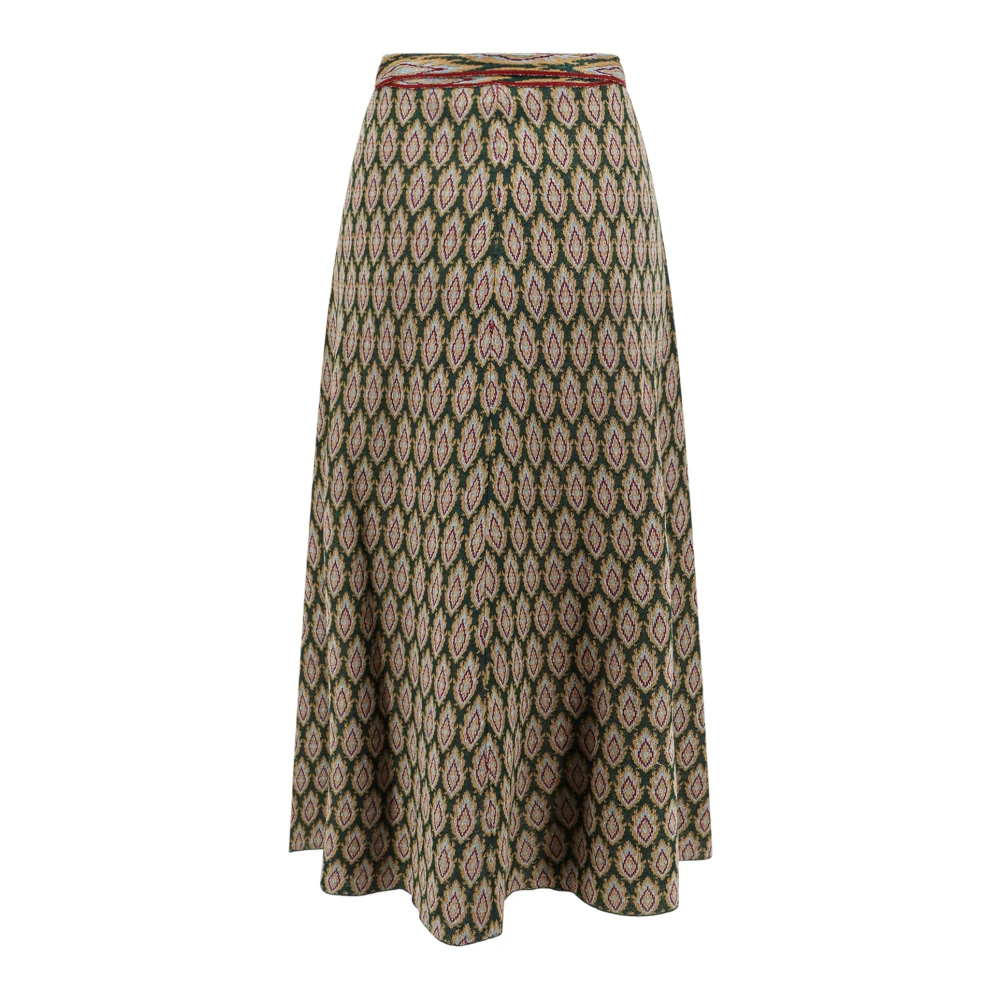 ETRO Multicolor Wrap Rok Intarsia Flare Multicolor Dames