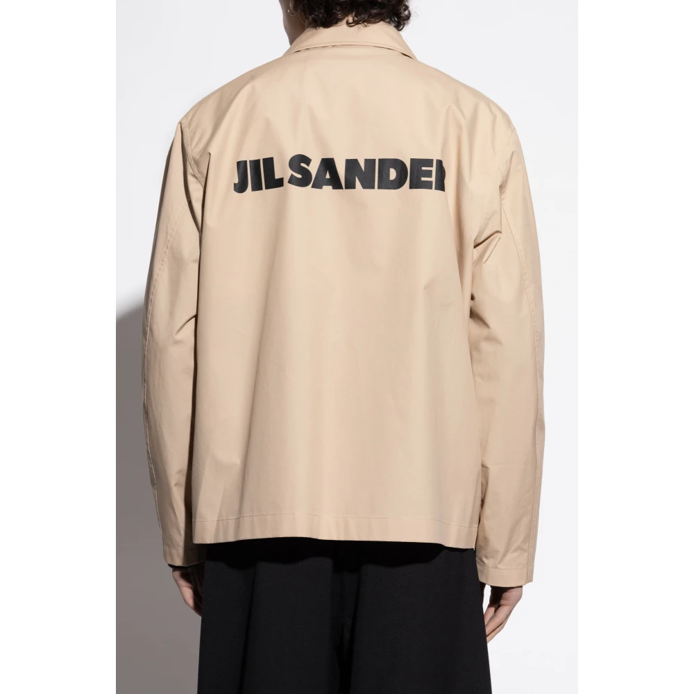 Jil Sander Jas met logo Beige Heren