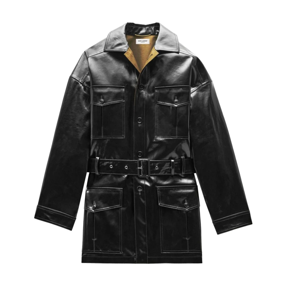 Saint Laurent Zwarte Jassen voor Vrouwen Black Dames