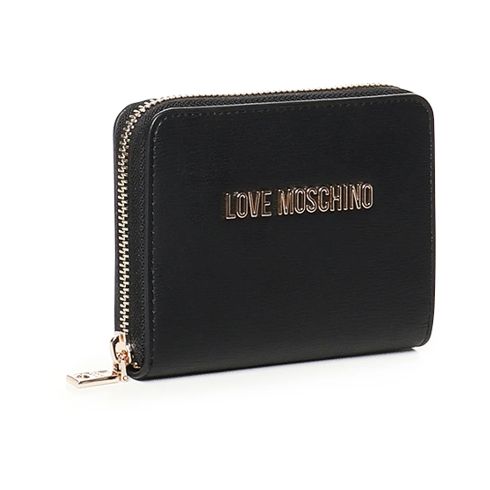 Love Moschino Zwarte Portemonnee met Ritssluiting Black Dames