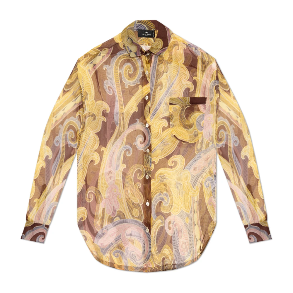 ETRO Zijden Overhemd met Paisley Patroon Multicolor Dames