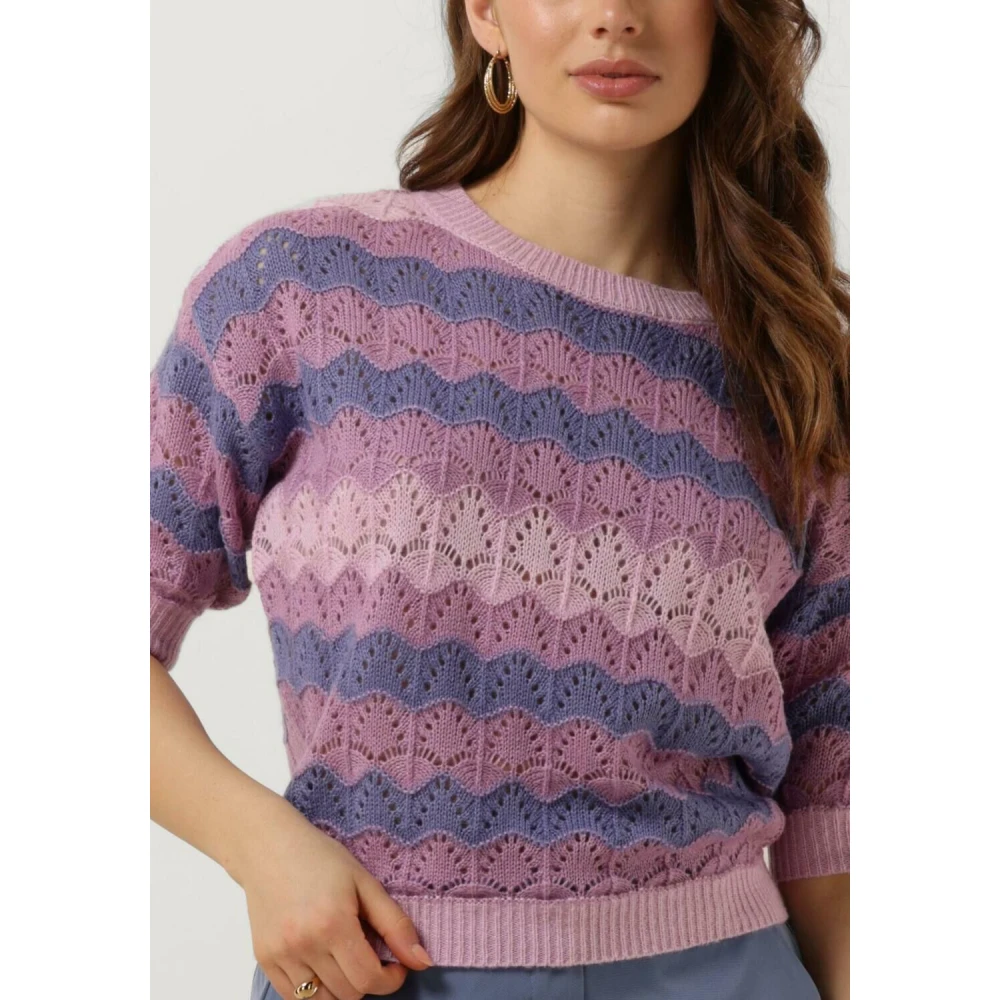 Ydence Paarse Gebreide Top Selah Purple Dames