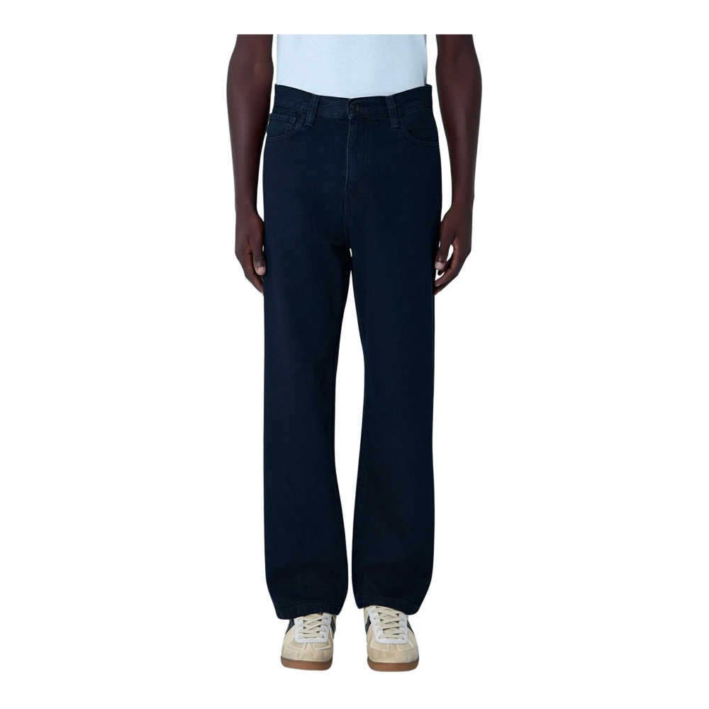 Carhartt Wip Men's Blue Wide-Leg Denim Jeans