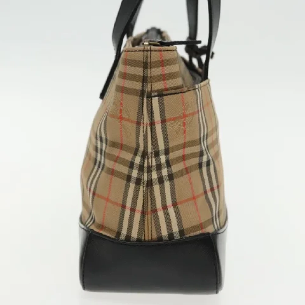 Burberry Vintage Pre-owned Canvas handbags Beige Dames