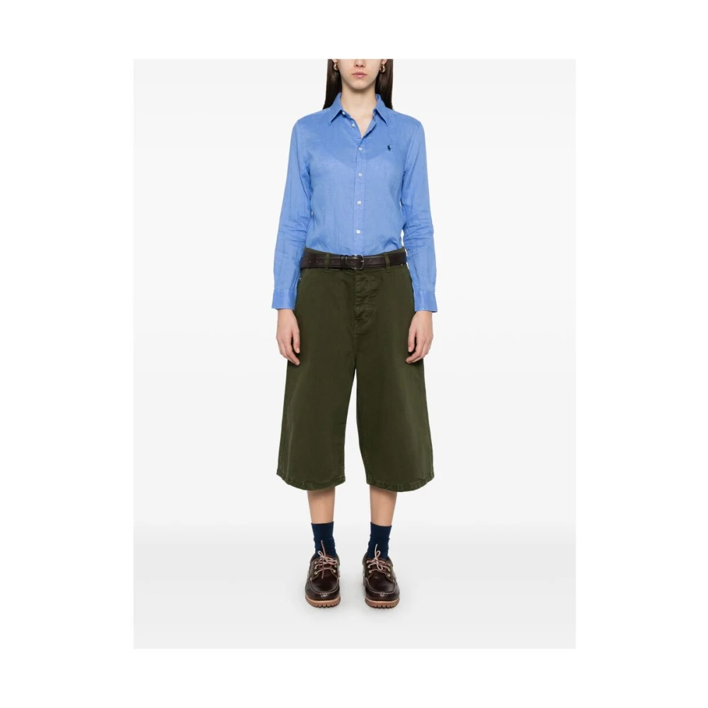 Ralph Lauren Linnen overhemd met lange mouwen Blue Dames