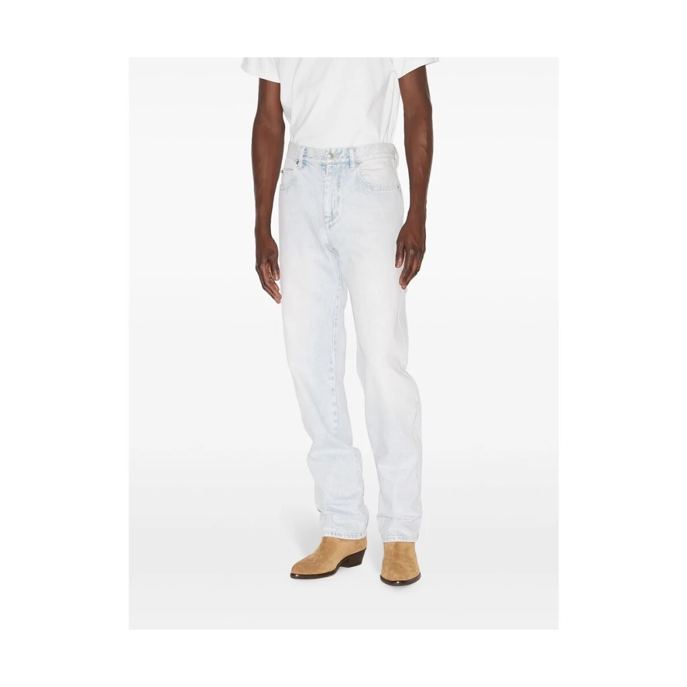 Isabel marant Blauwe Denim Straight Leg Jeans Blue Heren