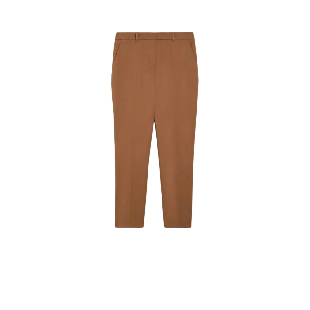 Max Mara Katoenen Broek Brown Dames