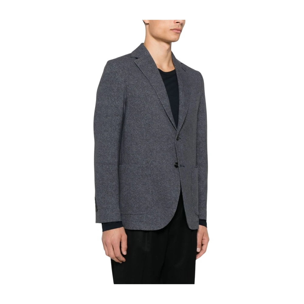 Circolo 1901 Blauwe Twill Weefsel Single-Breasted Jas Blue Heren