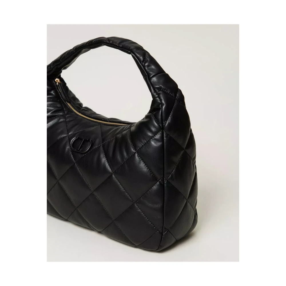 Twinset Stijlvolle Hobo-tas met quilten Black Dames